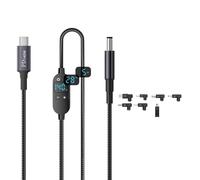 Uqezagpa Cavo Alimentazione Universale da 5 5 X 2 1 Mm a USB C con Schermo Monitoraggio delle Tensioni in Reale E Protezioni Sicurezza Caratteristiche del Cavo Convertitore USB C