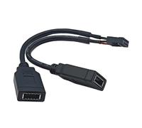 Uqezagpa Cavo convertitore da USB 2.0 9 pin a doppio tipo E con porta frontale di tipo C per migliorare la compatibilità della scheda madre Connettori C del pannello frontale