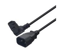 Uqezagpa Cavo di alimentazione IEC320 da C14 a C13 curvato verso l'alto, connettori maschio-femmina, lunghezza 0,6 m