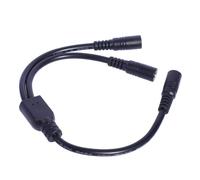Uqezagpa Cavo di alimentazione sdoppiatore a Y DC5521 da 30 cm, DC5,5 x 2,1 mm, 1 femmina a 2 femmina, cavo di alimentazione per CCTV LED