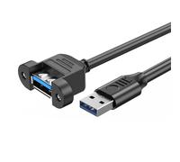 Uqezagpa Cavo di prolunga USB3.0 USB3.0 maschio a femmina cavo adattatore con viti per montaggio a pannello per uso industriale