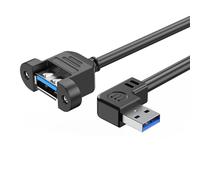Uqezagpa Cavo di prolunga USB3.0 USB3.0 maschio a femmina cavo adattatore con viti per montaggio a pannello per uso industriale
