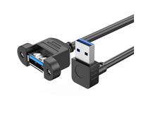 Uqezagpa Cavo di prolunga USB3.0 USB3.0 maschio a femmina cavo adattatore con viti per montaggio a pannello per uso industriale