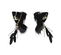 Uqezagpa Cerchietto elettrico con orecchie di lupo per costume cosplay fascia per capelli festa copricapo in maschera copricapo anime gioco di ruolo Hairhoop motorizzato orecchio in movimento