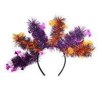Uqezagpa Cerchietto per capelli con zucca di Halloween, giorno della morte, accessorio per la pulizia dei tubi, accessorio per costume cosplay per adulti