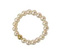 Uqezagpa Cerchio sofisticato con perle di vetro e dettagli in bronzo a sfera, anallergico, per delicati e delicati sulla pelle, One Size, come descritto, come descritto