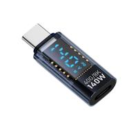 Uqezagpa Chiaro adattatore USB maschio a femmina con display digitale 140W alimentazione 40Gbps trasferimento dati