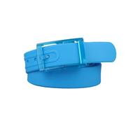 Uqezagpa Cintura in vita, semplice da adulto, unisex, opaca, vintage, fibbia in silicone, alla moda, rettangolare, con fibbia per controllo di sicurezza, Azzurro, The belt is about 3.5cm wide and