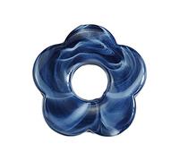 Uqezagpa Ciondoli a forma di fiore in resina con foro singolo, 5 petali, accessori per gioielli, One Size, come descritto, come descritto