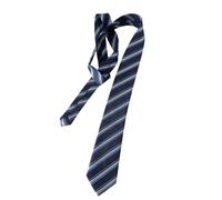 Uqezagpa Classico Blu A Righe Lungo Collo Cravatta Poliestere Preppy Accademico Camicia Accessorio Per Evento Scuola E Occasione Formale A Strisce Blu Accessorio Formale