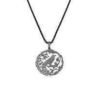 Uqezagpa Collana alla moda con ciondolo a forma di colibrì e uccello, resistente all'usura, in acciaio inox, gioielli per uso quotidiano e per feste, con simbolo della speranza, Misura unica, come