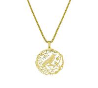 Uqezagpa Collana alla moda con ciondolo a forma di colibrì e uccello, resistente all'usura, in acciaio inox, gioielli per uso quotidiano e per feste, con simbolo della speranza, Misura unica, come