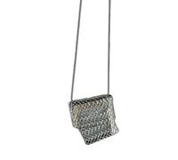 Uqezagpa Collana alla moda piccola borsa moda robusta lega girocollo gioielli accessorio portatile per donne e ragazze quotidiano