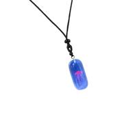 Uqezagpa Collana artigianale in resina robusta con ciondolo a forma di medusa scura, decorazione per gli appassionati di moda di tutti i giorni, 30x15mm, Resina