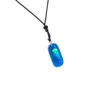 Uqezagpa Collana artigianale in resina robusta con ciondolo a forma di medusa scura, decorazione per gli appassionati di moda di tutti i giorni, 30x15mm, Resina