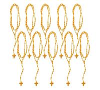 Uqezagpa Collana con ciondolo a forma di croci intrecciate a mano, collana con ciondolo a forma di croci colorate, SizeApprox.68.6cm/27inches, Nylon, Nessuna pietra preziosa