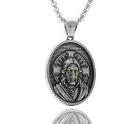 Uqezagpa Collana punk da uomo in acciaio inossidabile con ciondolo religioso unico che progetta gioielli alla moda gioielli festival, Misura unica, come descritto, come descritto