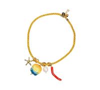 Uqezagpa Collana regolabile alla moda a tema Oceanics con ciondolo a forma di pesce conchiglia, gioielli in resina per uso quotidiano collana con stelle marine in resina, One Size, come descritto