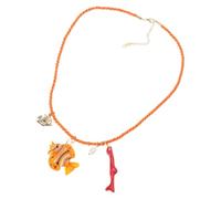 Uqezagpa Collana regolabile alla moda a tema Oceanics con ciondolo a forma di pesce conchiglia, gioielli in resina per uso quotidiano collana con stelle marine in resina, One Size, come descritto
