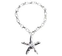 Uqezagpa Collana regolabile con ciondolo a forma di cuore, elegante e alla moda, adatta per la moda, 49cm, Metallo, Nessuna pietra preziosa