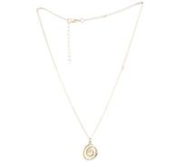 Uqezagpa Collana regolabile contemporanea che cattura l'occhio spirali cerchi collana gioielli elegante ciondolo catena del collo ornamento gioielli in acciaio inossidabile, Misura unica, come