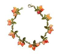 Uqezagpa Colorato Perline Pianta Foglie Dolce Cranberry Fascino Braccialetti Catena Da Polso Per Le Donne Ragazze Partito Compleanno, Misura unica, come descritto
