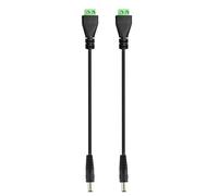 Uqezagpa Confezione da 2 cavi di prolunga DC5,5 x 2,1 mm femmina/maschio a connettore cavo di alimentazione 10,6 pollici DC5521