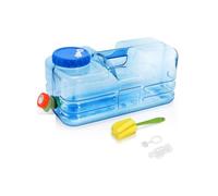 Uqezagpa Contenitore d'acqua portatile resistente agli urti da 2,6 galloni con texture trasparente per livelli d'acqua visibili Campeggio Escursionismo Contenitore d'acqua con rubinetto integrato