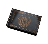 Uqezagpa Contenitore portatile per carte astrologiche scatola di legno Push Pull Tarocchi Carte Storage Box Divinazione Card Storage Case Tarocchi Carte Tarocchi Contenitore portatile