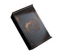 Uqezagpa Contenitore portatile per carte astrologiche scatola di legno Push Pull Tarocchi Carte Storage Box Divinazione Card Storage Case Tarocchi Carte Tarocchi Contenitore portatile