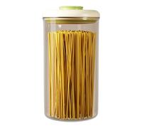 Uqezagpa Contenitore rotondo per alimenti sottovuoto con chiusura a pressione, organizer da cucina con design impilabile, 4 dimensioni con pulsante ermetico