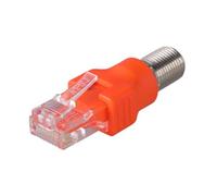 Uqezagpa Convertitori Ftype a RJ45 Adattatore Ftype Femmina a RJ45 Maschio Ethernet Coassiale Accoppiatore Coassiale Adattatori Coassiali per Linea