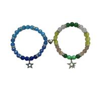 Uqezagpa Coppia di braccialetti romantici con design a forma di cuore, materiali ad alta elasticità, per coppie e amici che esprimono gioielli con simbolo di relazione d'amore, Misura unica, come