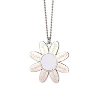 Uqezagpa Coppia di collane con ciondolo coordinato, ispirato all'amore, con motivo floreale a trasferimento termico, collana alla moda