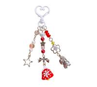 Uqezagpa Cordino per telefono con fiocco vibrante e grazioso fiocco in rilievo per il telefono per gli amanti degli accessori natalizi alla moda accessori decorativi, Misura unica, come descritto