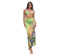 Uqezagpa Costume da bagno separato Top Bottom Costume da bagno in poliestere Texture Adatto per spiaggia e piscina Uso di divertimento Elegante costume da bagno