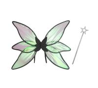 Uqezagpa Costume da principessa delle fate con stella angelo bacchetta magica ala fata per feste di compleanno Halloween festa bambini scena scena principesse vestire costumi per cosplay