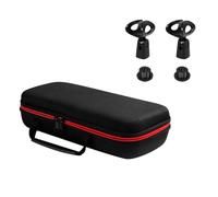 Uqezagpa Custodia per microfono adattatore per doppio microfono per sistemi microfonici protegge da cadute d'urto per karaoke party custodia microfono, A