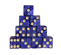 Uqezagpa Dadi rotondi angolari a sei lati, confezione da 10 dadi in acrilico da 16 mm, colori assortiti, con puntini numerici, per adulti e bambini