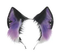 Uqezagpa Dark Series - Fascia per capelli con orecchie da lupo, per cosplay, feste in maschera, anime, giochi di ruolo, decorazioni per capelli da donna