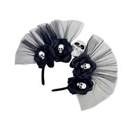 Uqezagpa Day Of The Deads Fascia per Halloween Cincos Des Mayoes Party Costume Rose Flower Crown Mexicans Copricapo per donne Ragazza Halloween Dia De Los Muerto Party Costume