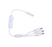 Uqezagpa DC5521 - Cavo di alimentazione splitter a Y, 5,5 x 2,1 mm, da femmina a 3 maschi per CCTV LED