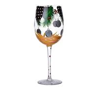 Uqezagpa Decorativo a tema natalizio Glasswares High Footed Bicchiere di vetro per feste ed eventi di festa Acqua Drinkware Festa di Natale Essenziale