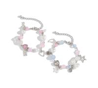 Uqezagpa Delicato fiocco con perle finte, accessorio delicato con frange con perle finte per un tocco femminile accessori alla moda da donna, Misura unica, come descritto