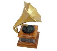 Uqezagpa Display Dettagliato delle Case Bambole in Miniatura del Fonografo Migliora Soggiorno Accessori per Giochi Finzione Grammofono in Miniatura Vintage per Le Stanze Bambole