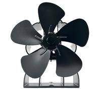 Uqezagpa Distribuzione del calore silenziosa Ventola a 5 pale adatta per bruciatori a legna caminetti migliorare l'efficienza della stufa riscaldamento efficiente funzionamento silenzioso ventola