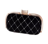 Uqezagpa Elegante borsa a tracolla da donna, borsa da sera adatta per feste e incontri di fine anno e celebrazioni, borsa alla moda, Nero , One Size
