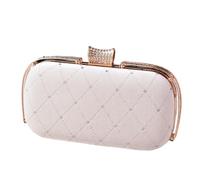 Uqezagpa Elegante borsa a tracolla da donna, borsa da sera adatta per feste e incontri di fine anno e celebrazioni, borsa alla moda, bianco, One Size