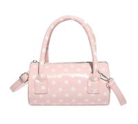 Uqezagpa Elegante borsa cilindrica a mano in pelle PU di alta qualità a tracolla per riporre più oggetti quotidiani per il tragitto giornaliero del compagno di viaggio spazi, B, One Size