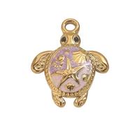 Uqezagpa Elegante Ciondolo Tartarughe Con Tecniche Di Gocciolamento Dell'olio Risultati Dei Monili Per Collane E Bracciali Customes Simbolismo Tartarughe Ciondolo, Misura unica, come descritto, come
